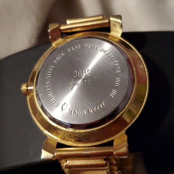 Futura Women's Dress Watch Sunburst Diamond Bezel Black Face Style #3699 - Picture 6 of 8